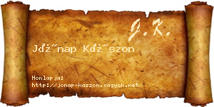 Jónap Kászon névjegykártya